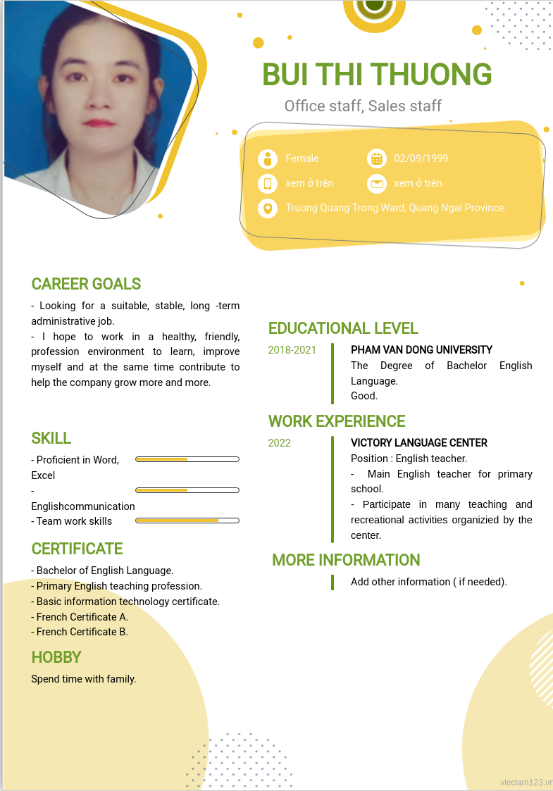 CV ứng viên