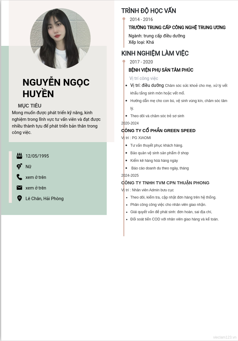 CV ứng viên