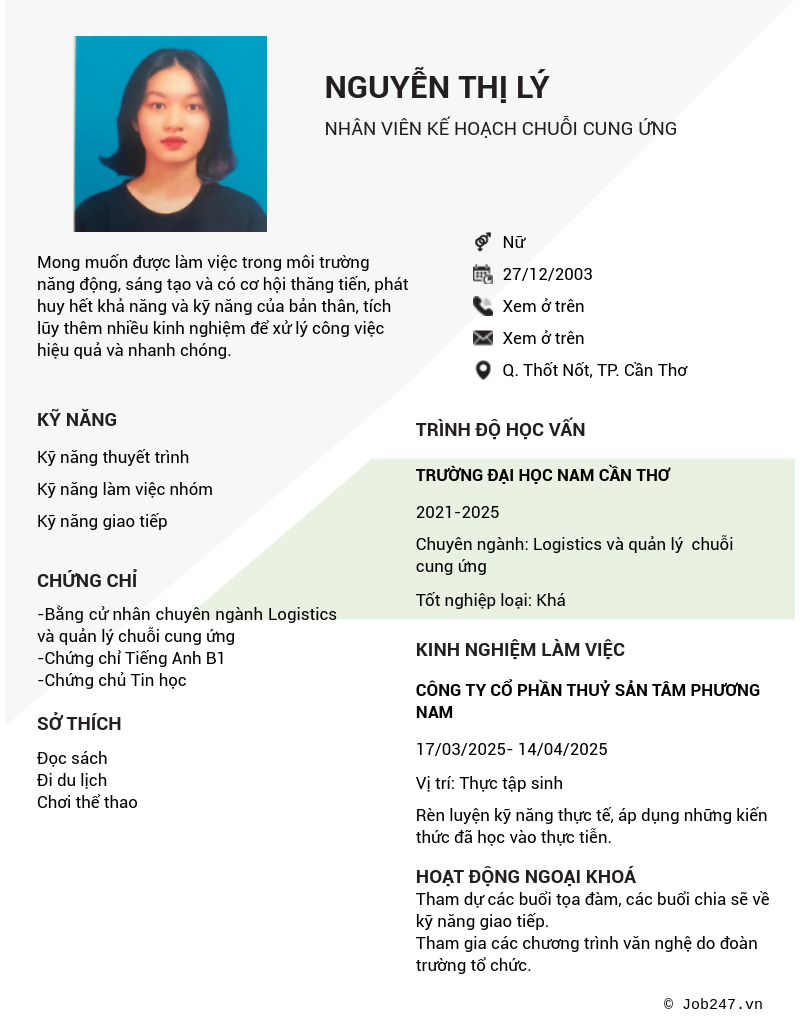 CV ứng viên