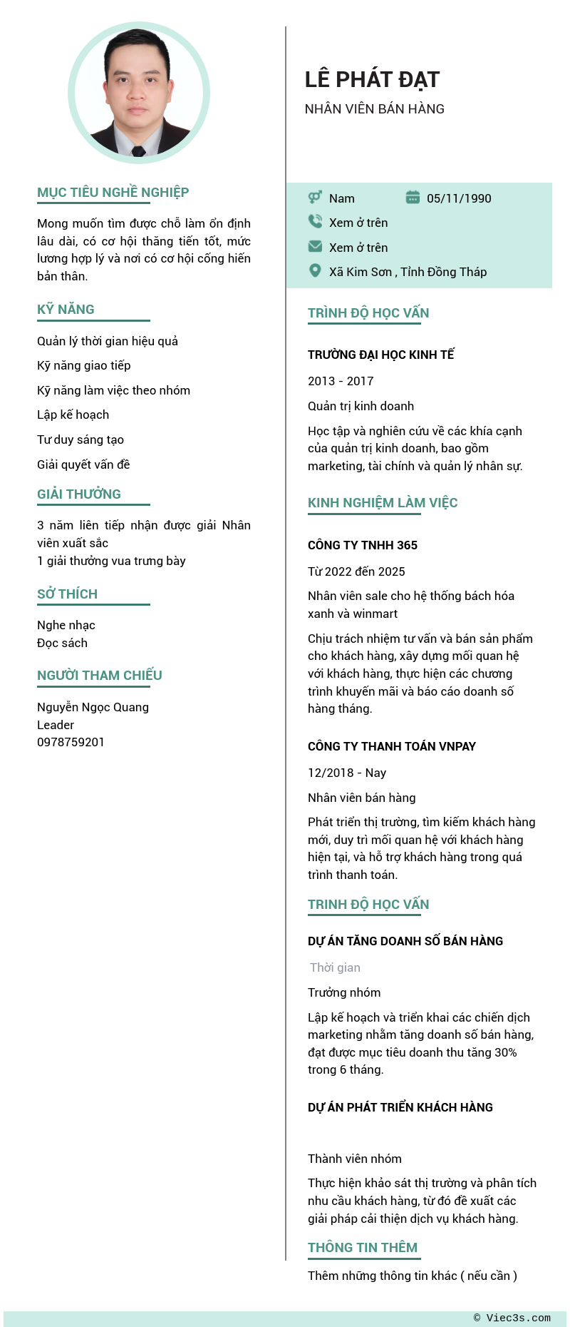 CV ứng viên