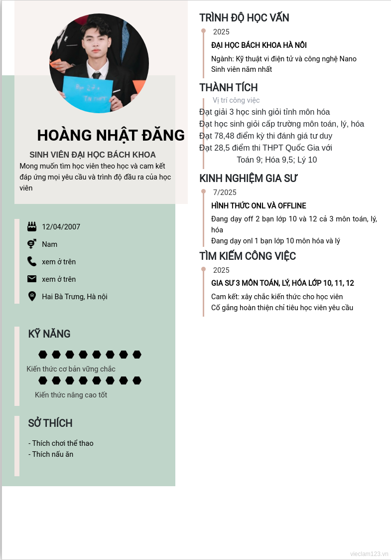 CV ứng viên