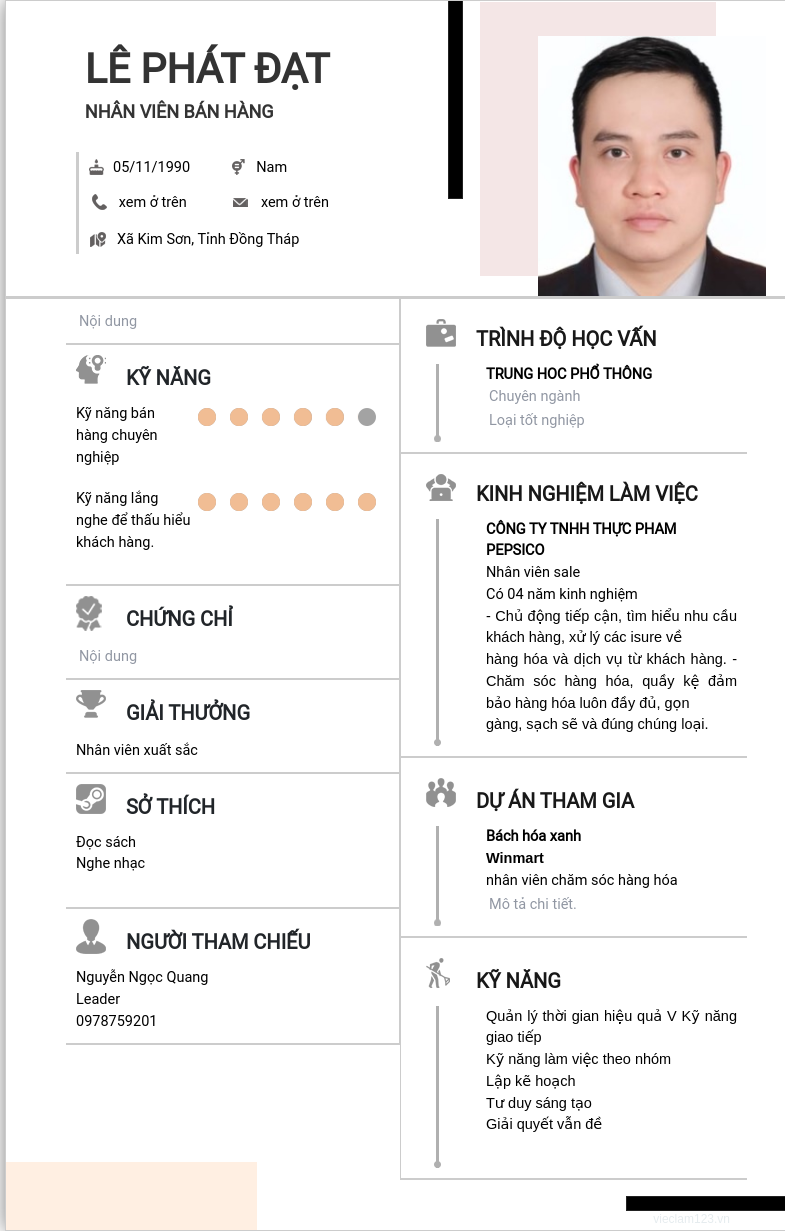 CV ứng viên