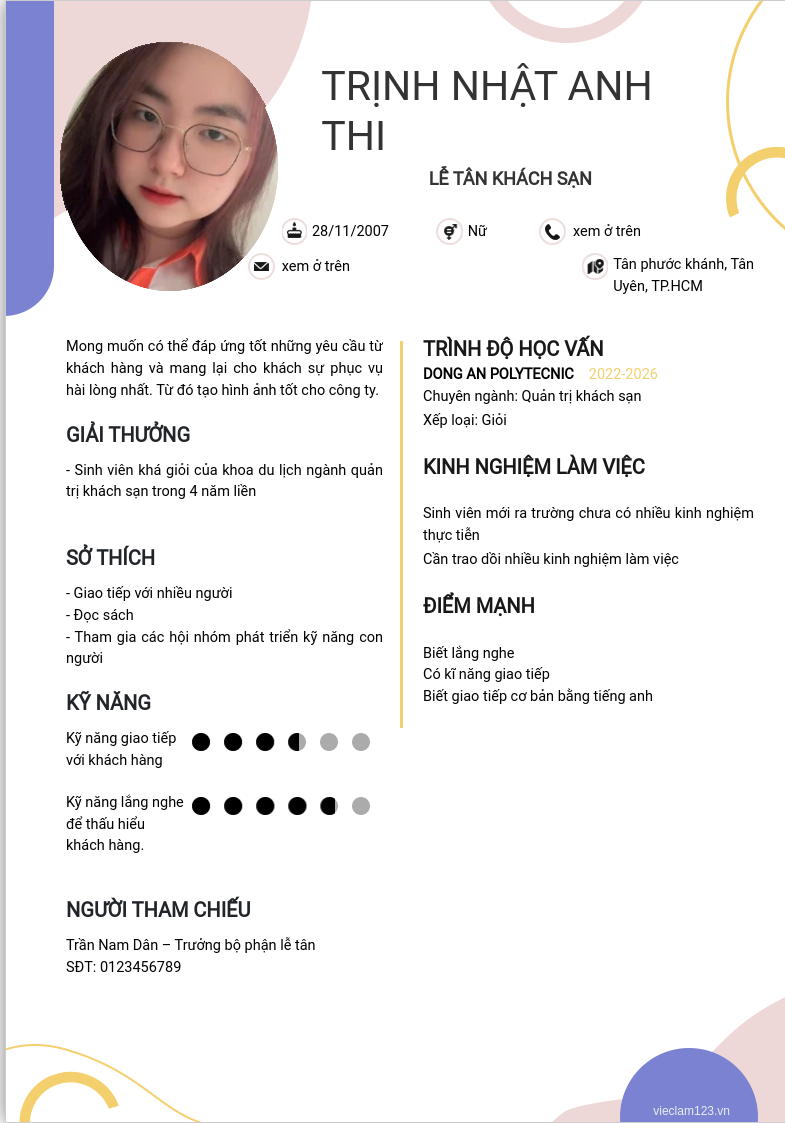CV ứng viên