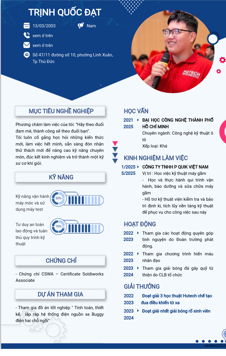 CV ứng viên