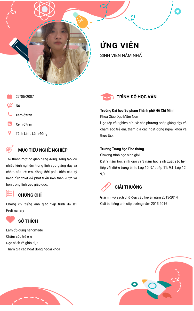 CV ứng viên