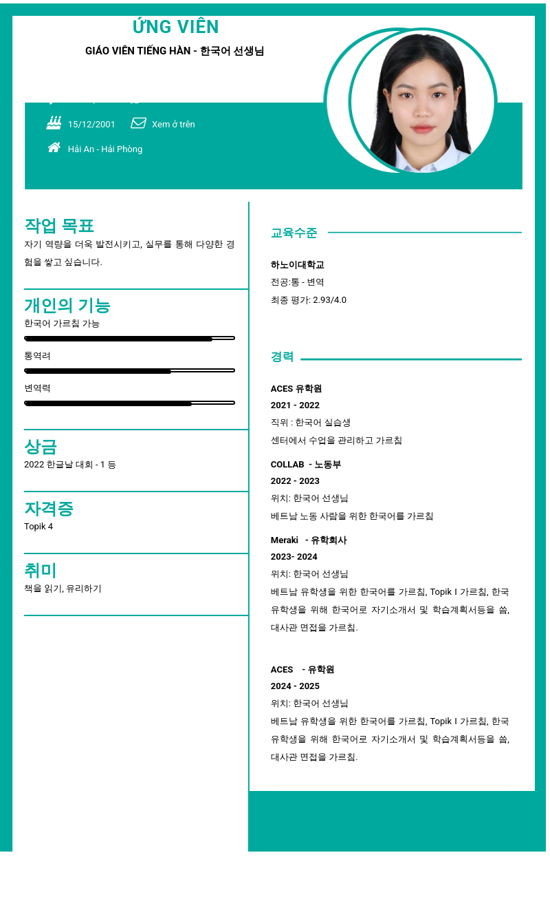 CV ứng viên