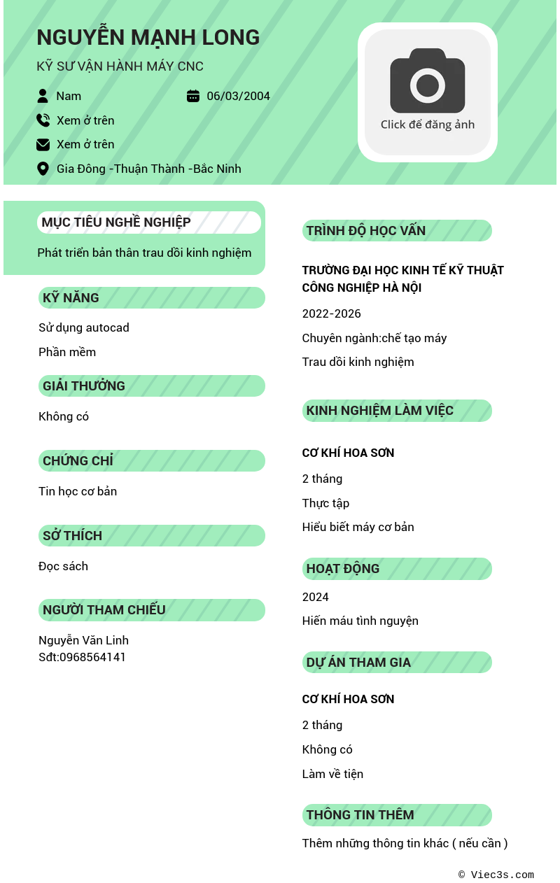 CV ứng viên