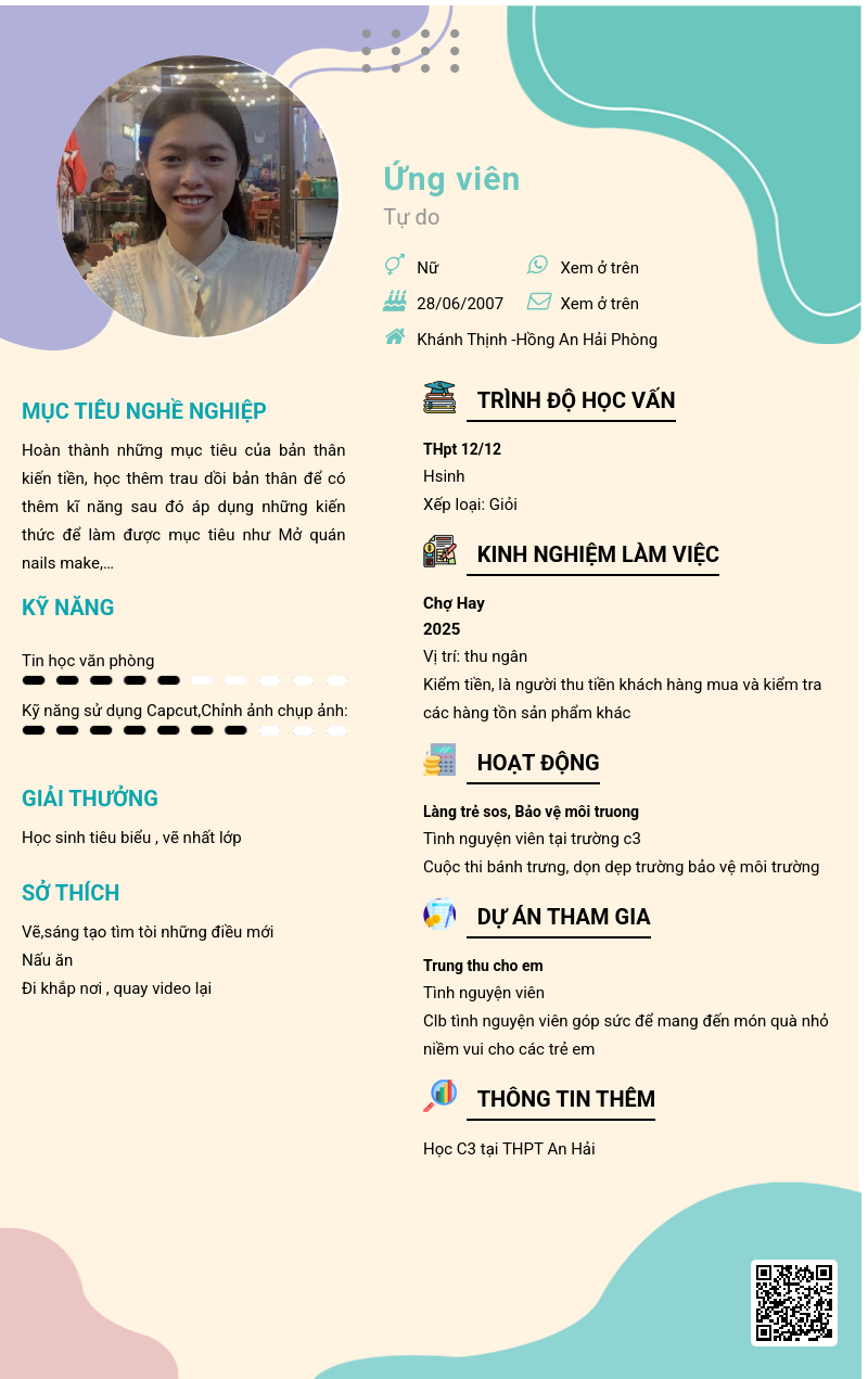 CV ứng viên
