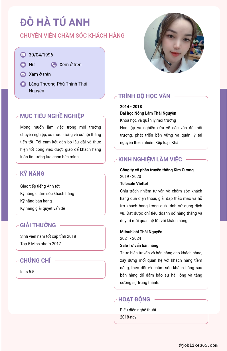 CV ứng viên