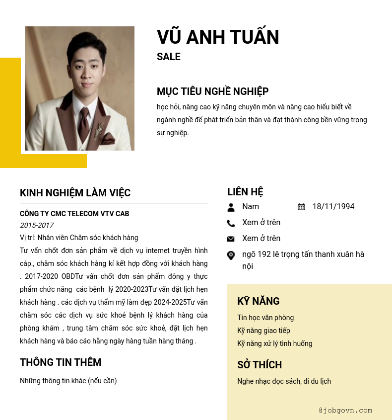 CV ứng viên