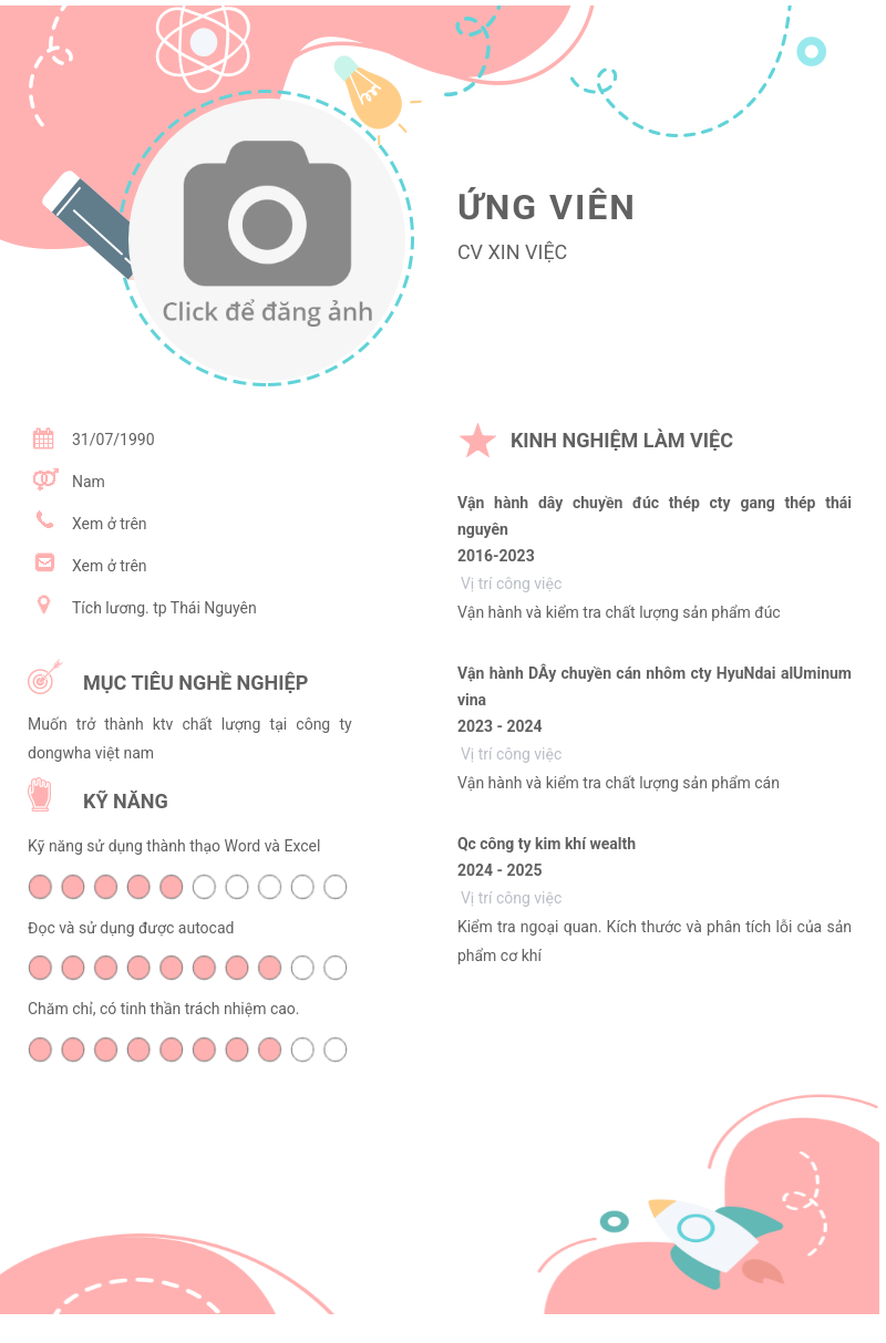 CV ứng viên