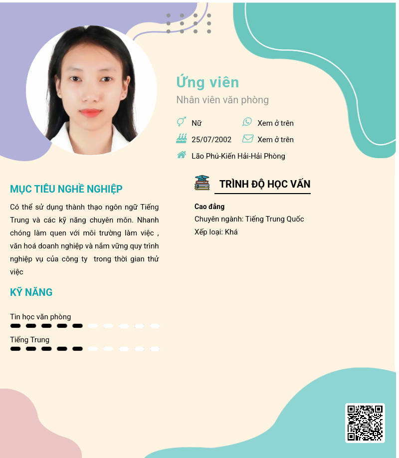 CV ứng viên