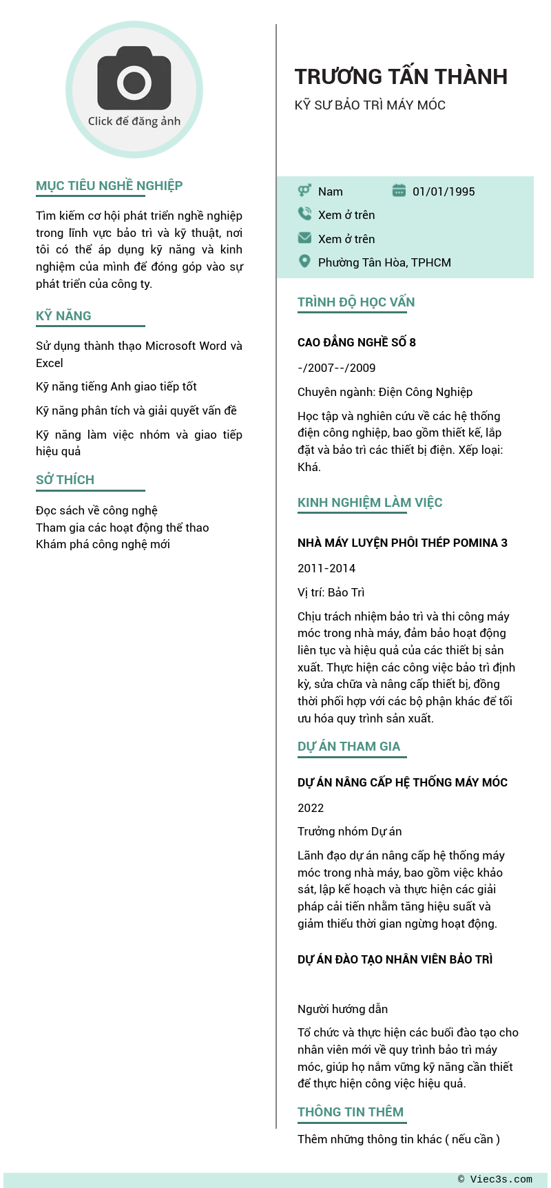 CV ứng viên