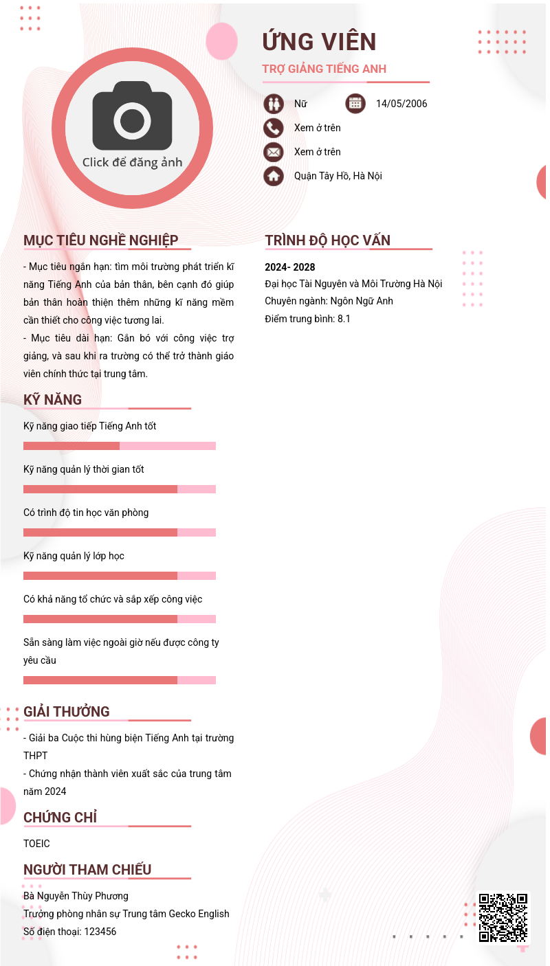 CV ứng viên