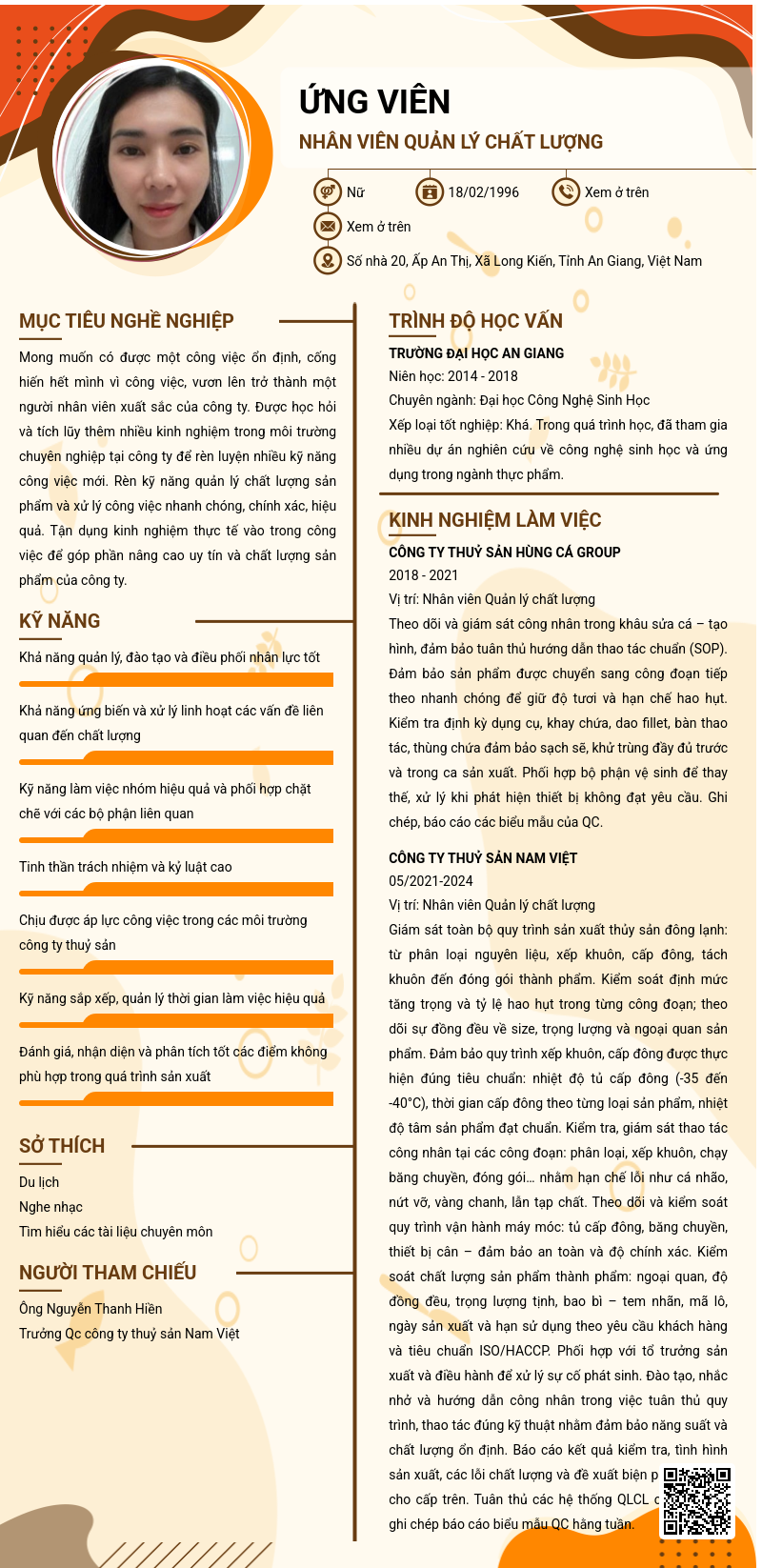 CV ứng viên