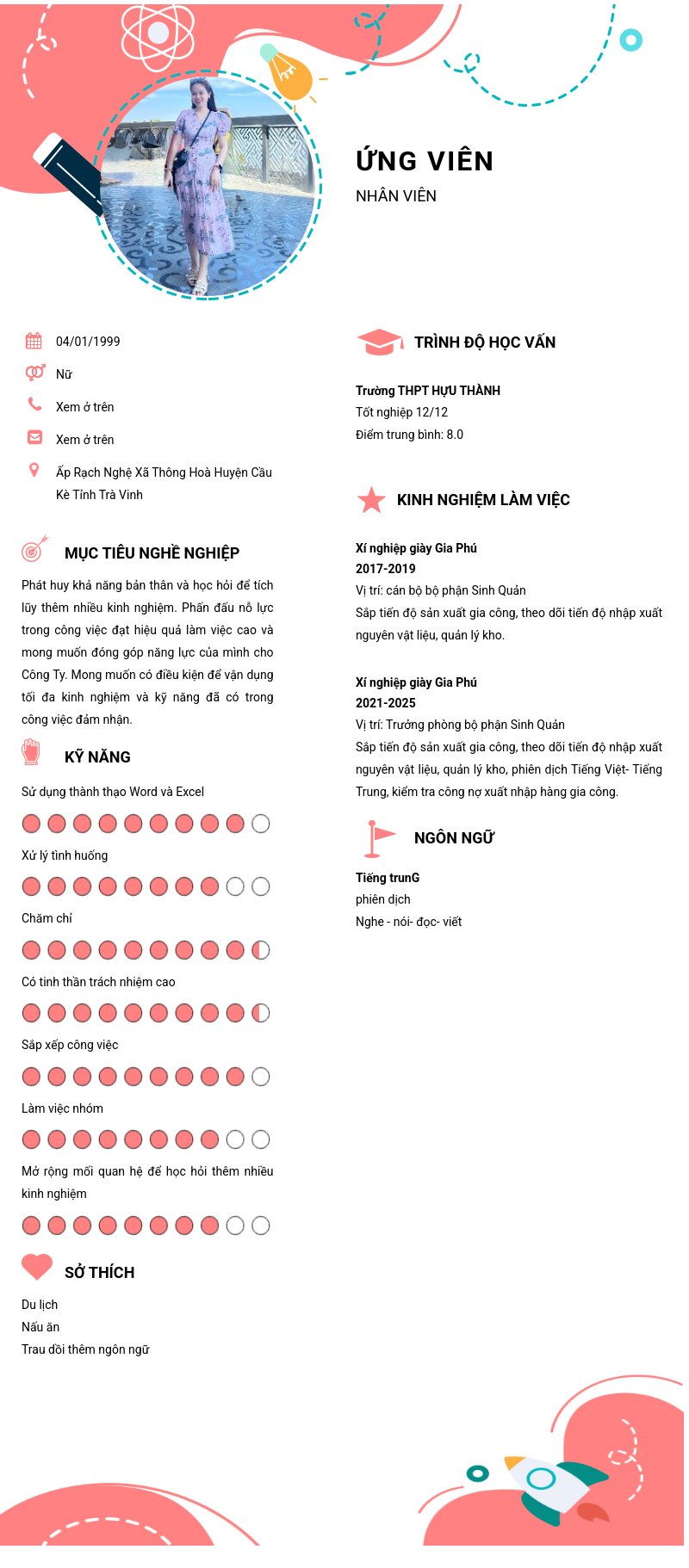CV ứng viên