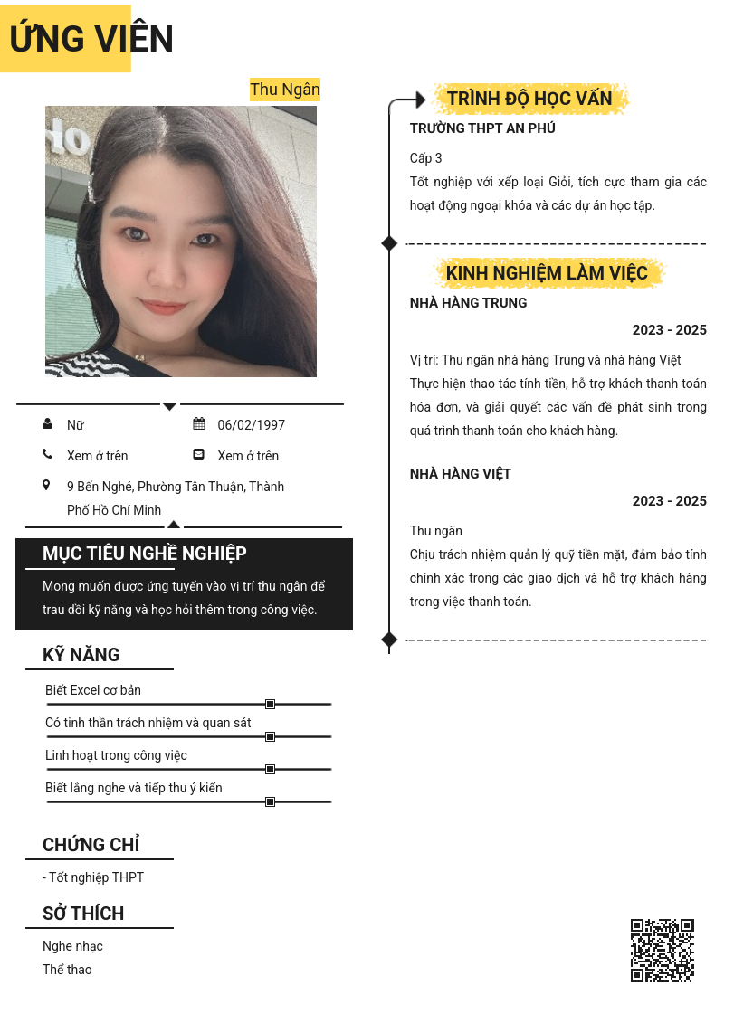 CV ứng viên