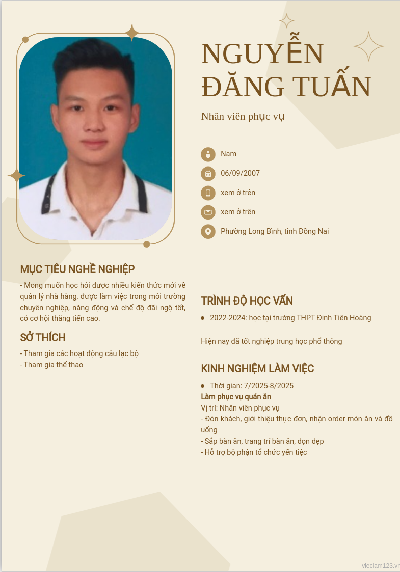CV ứng viên