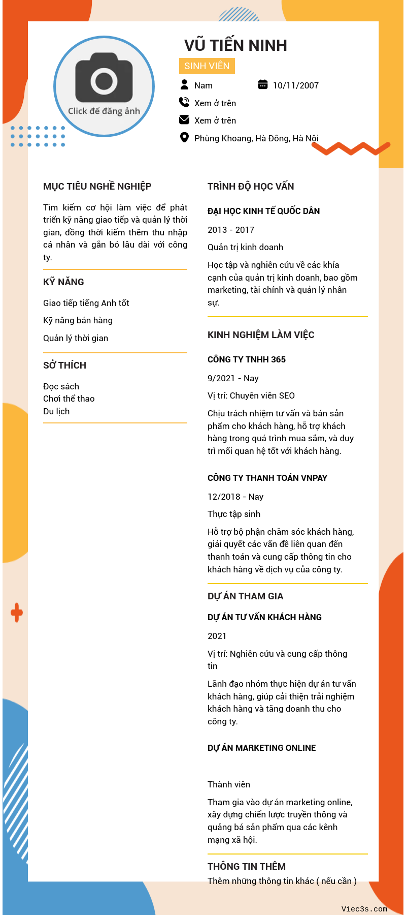 CV ứng viên