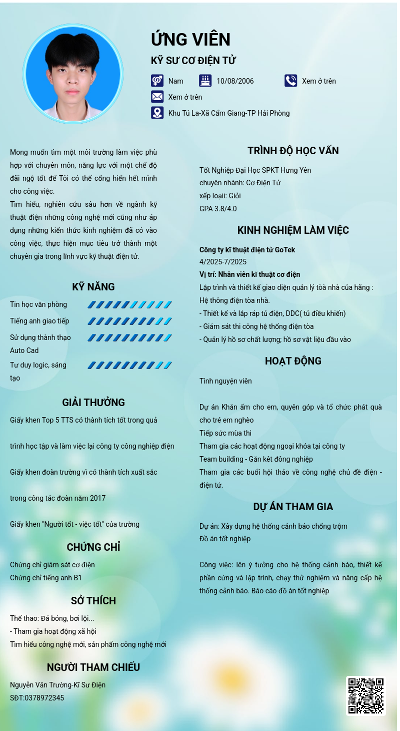 CV ứng viên