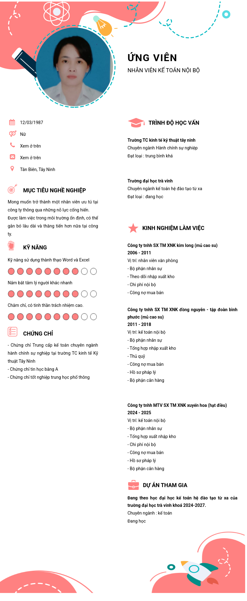 CV ứng viên