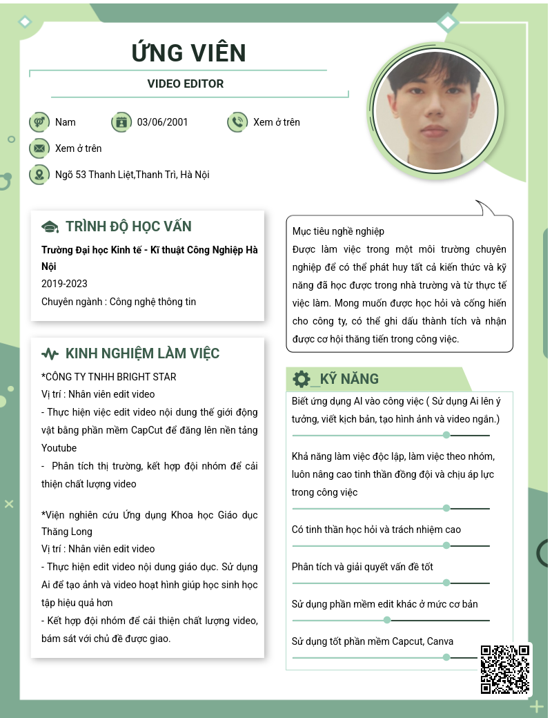 CV ứng viên