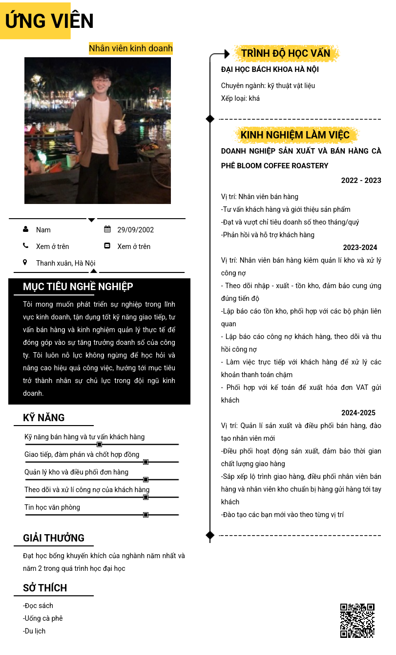 CV ứng viên