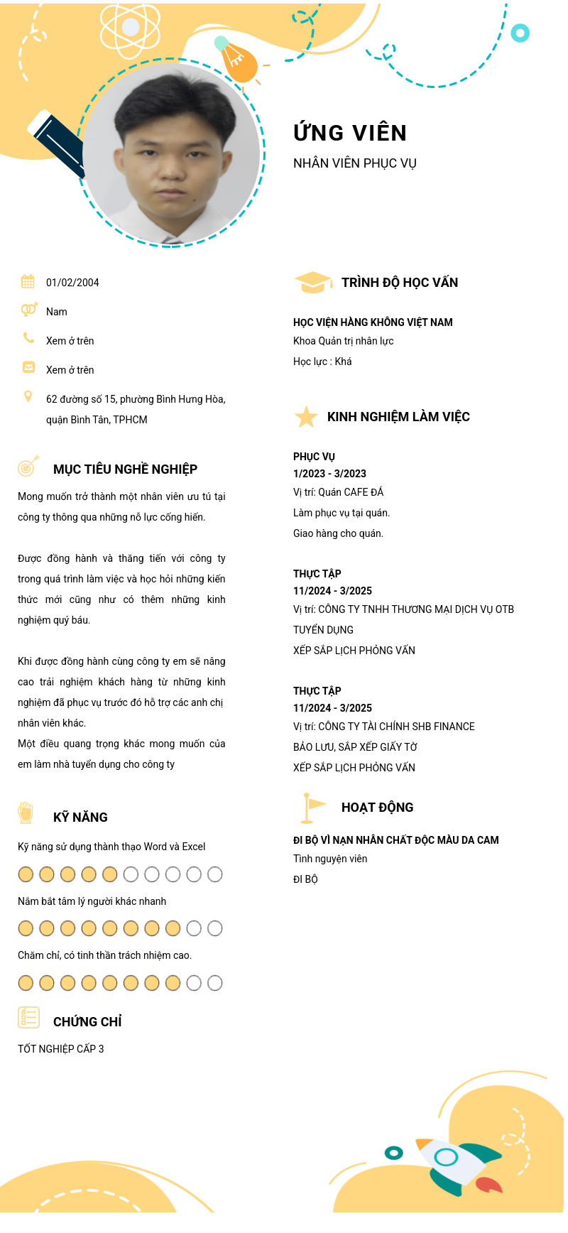 CV ứng viên