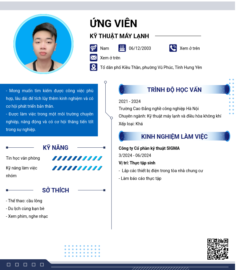 CV ứng viên