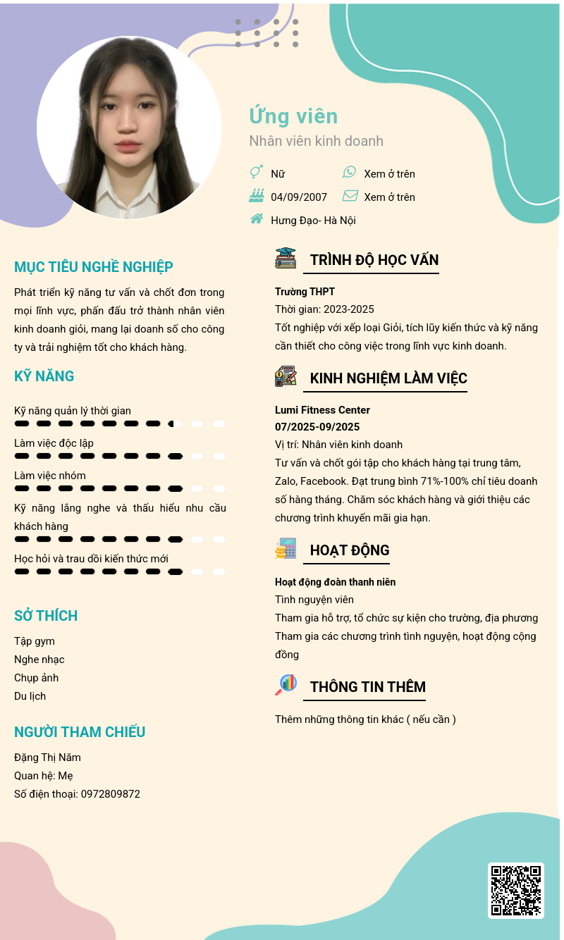 CV ứng viên