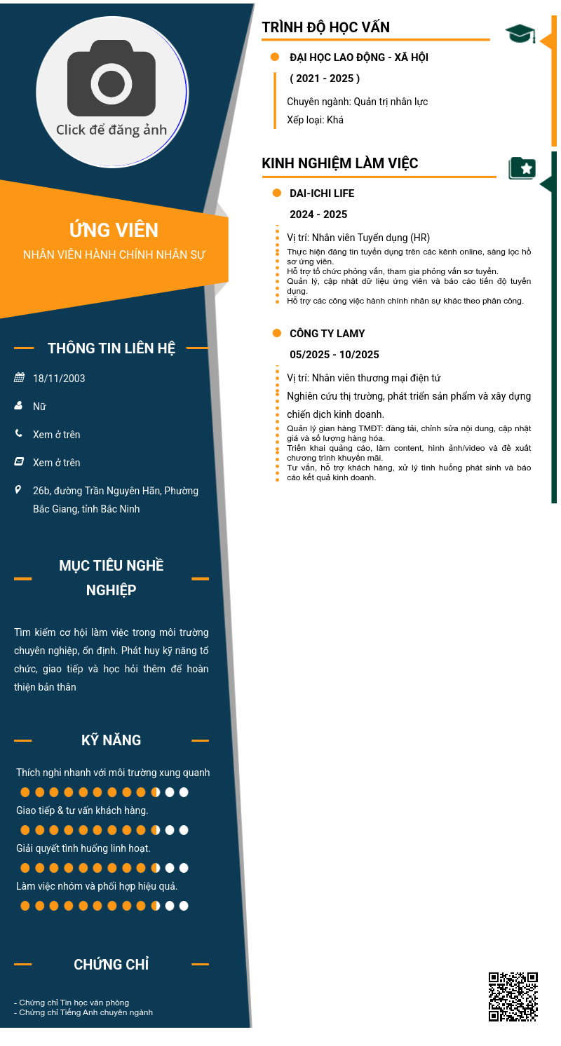 CV ứng viên