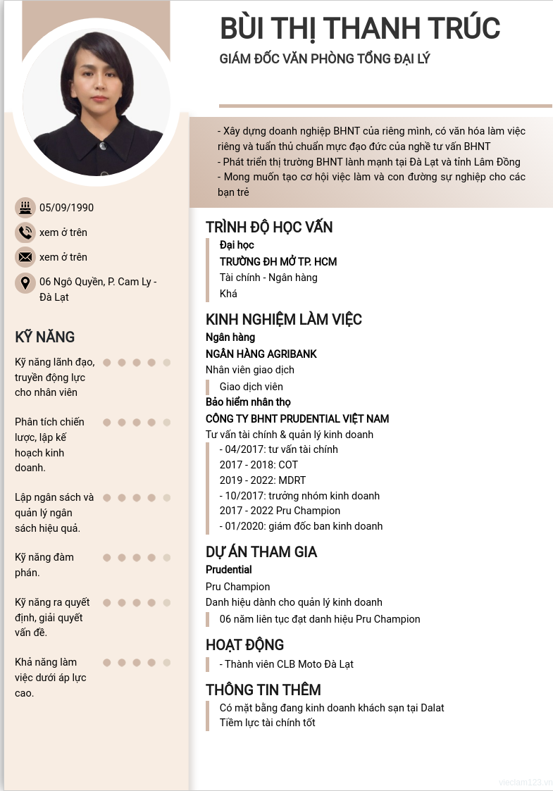 CV ứng viên