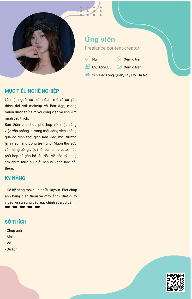 CV ứng viên