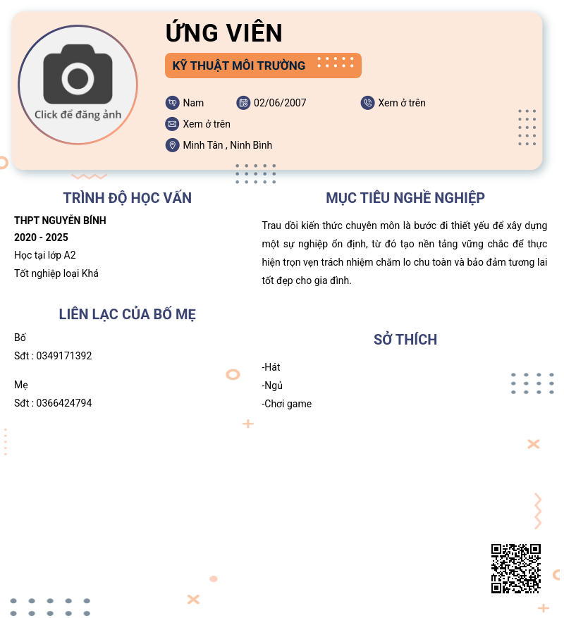 CV ứng viên