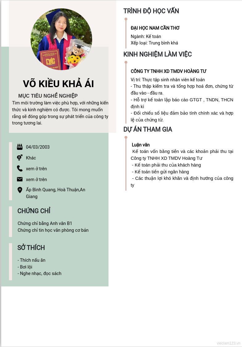 CV ứng viên