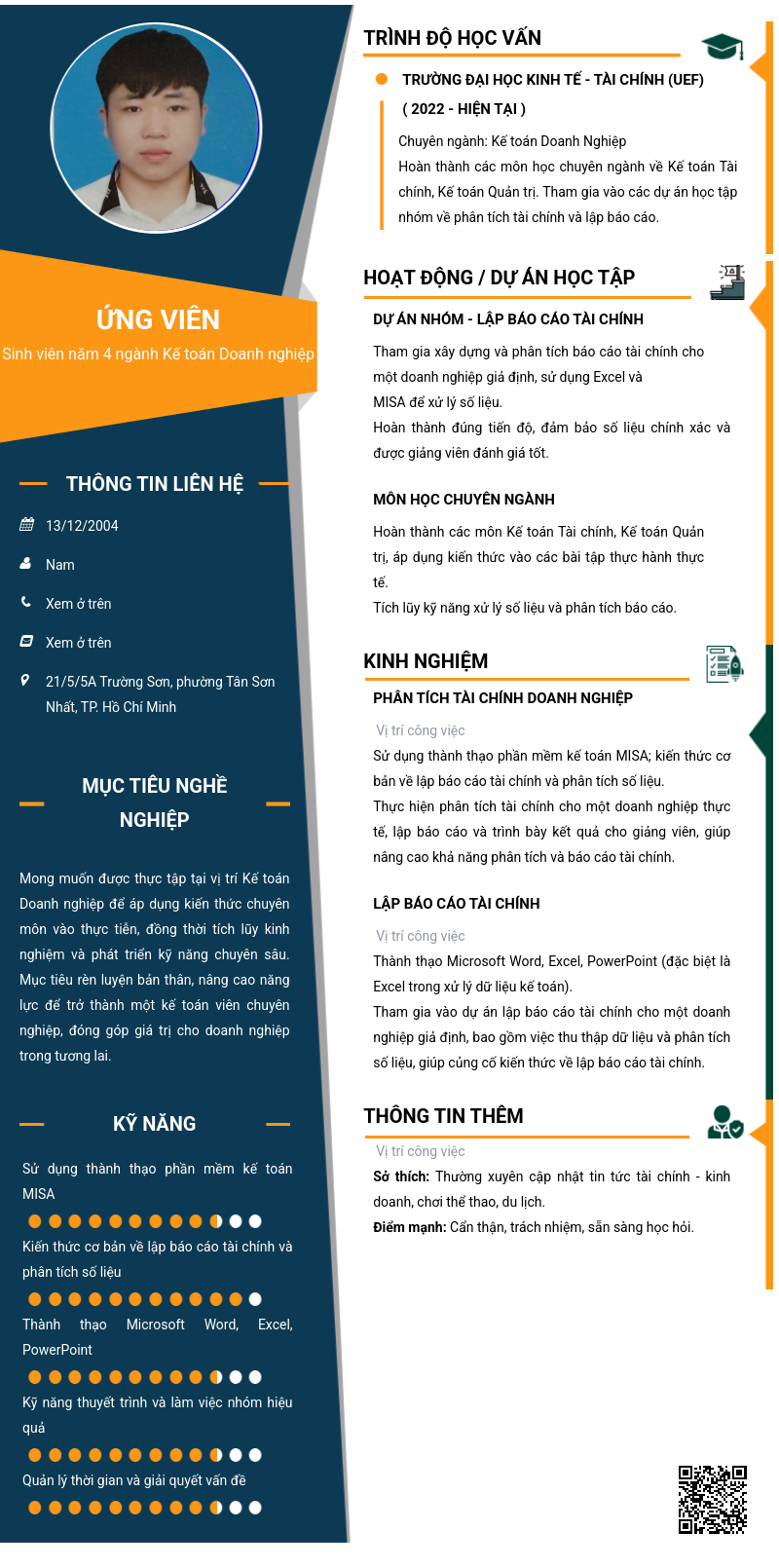 CV ứng viên