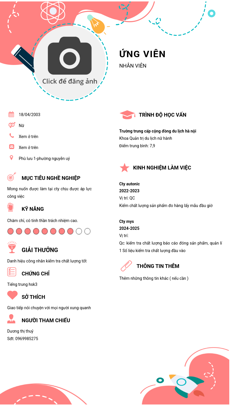 CV ứng viên