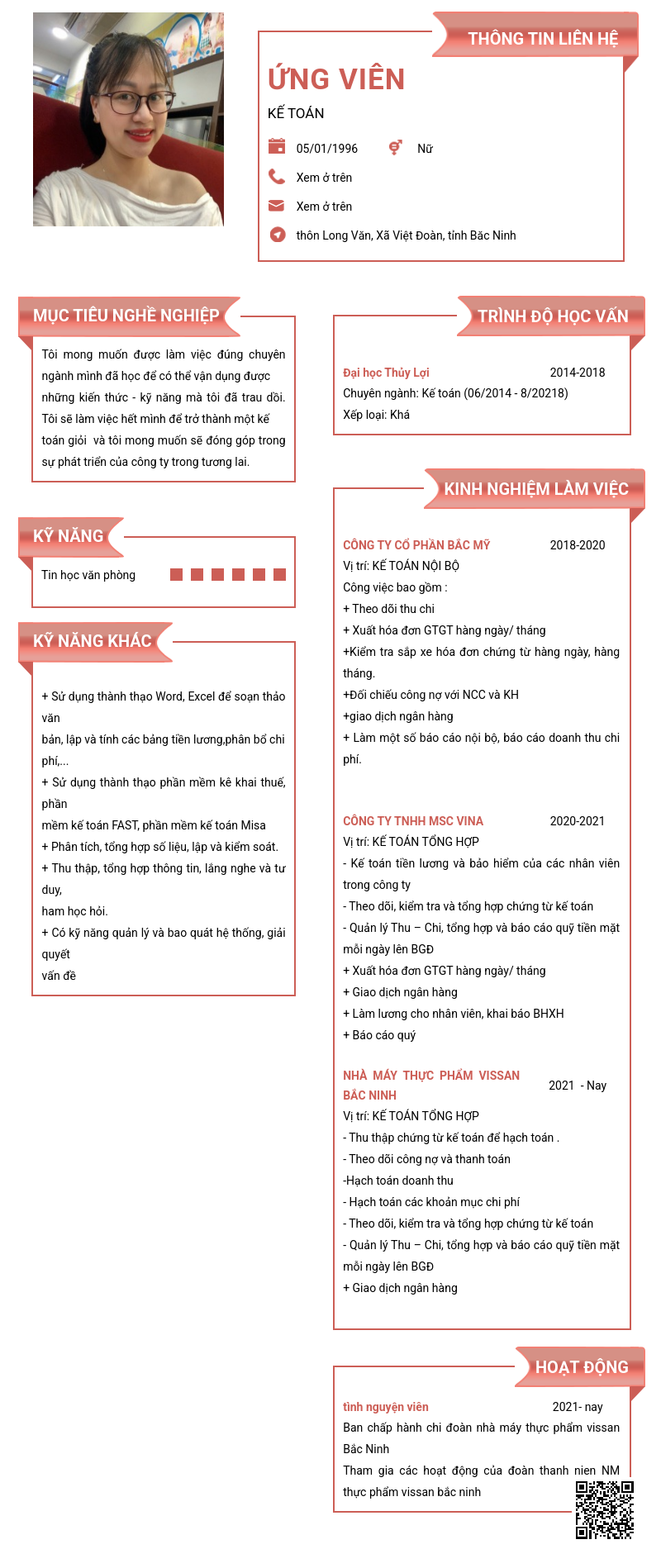 CV ứng viên