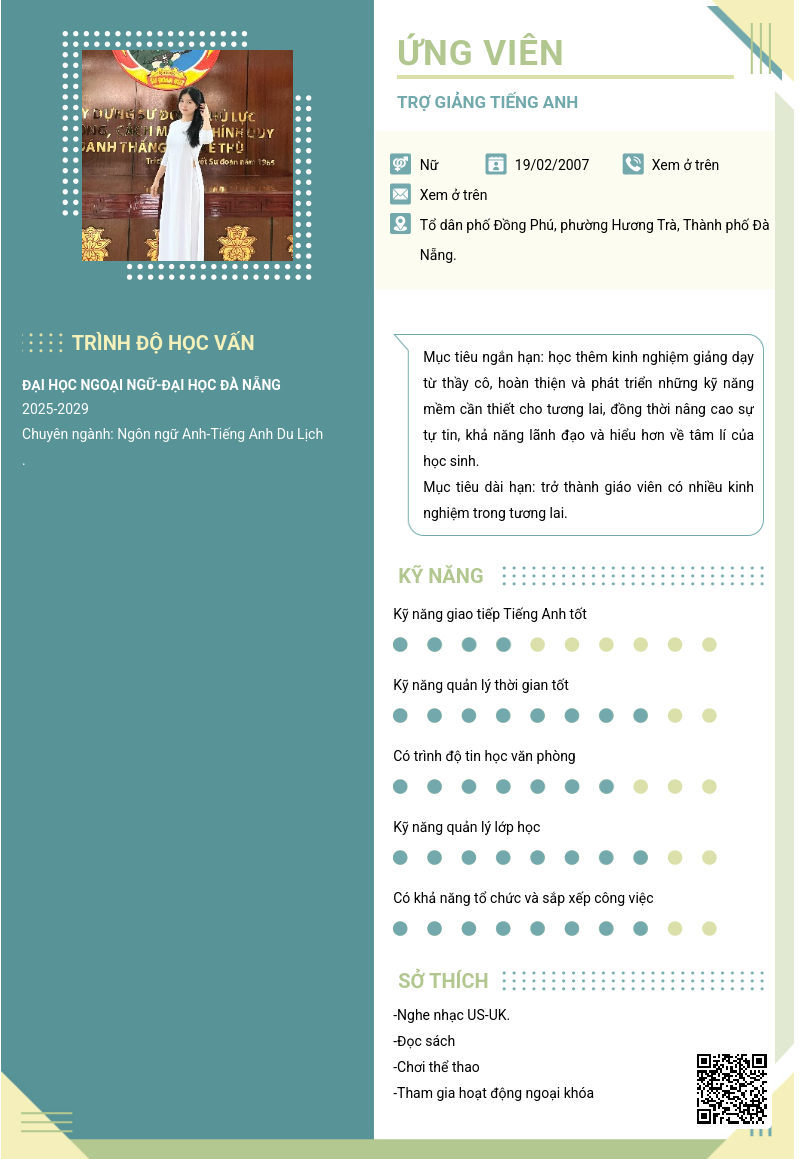 CV ứng viên