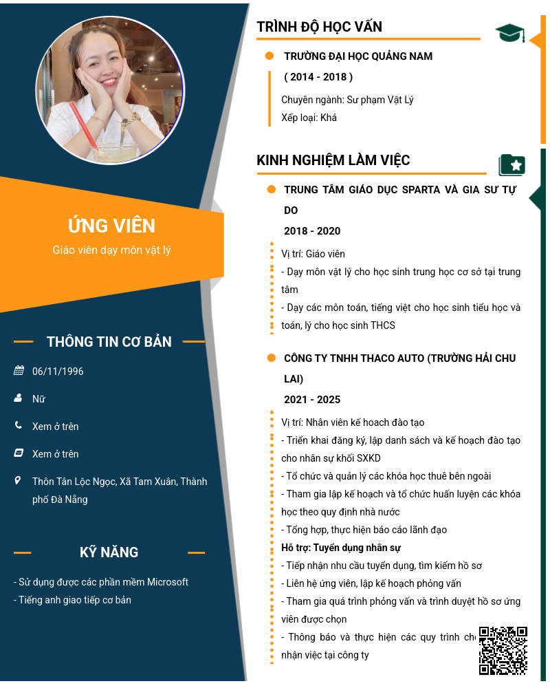 CV ứng viên