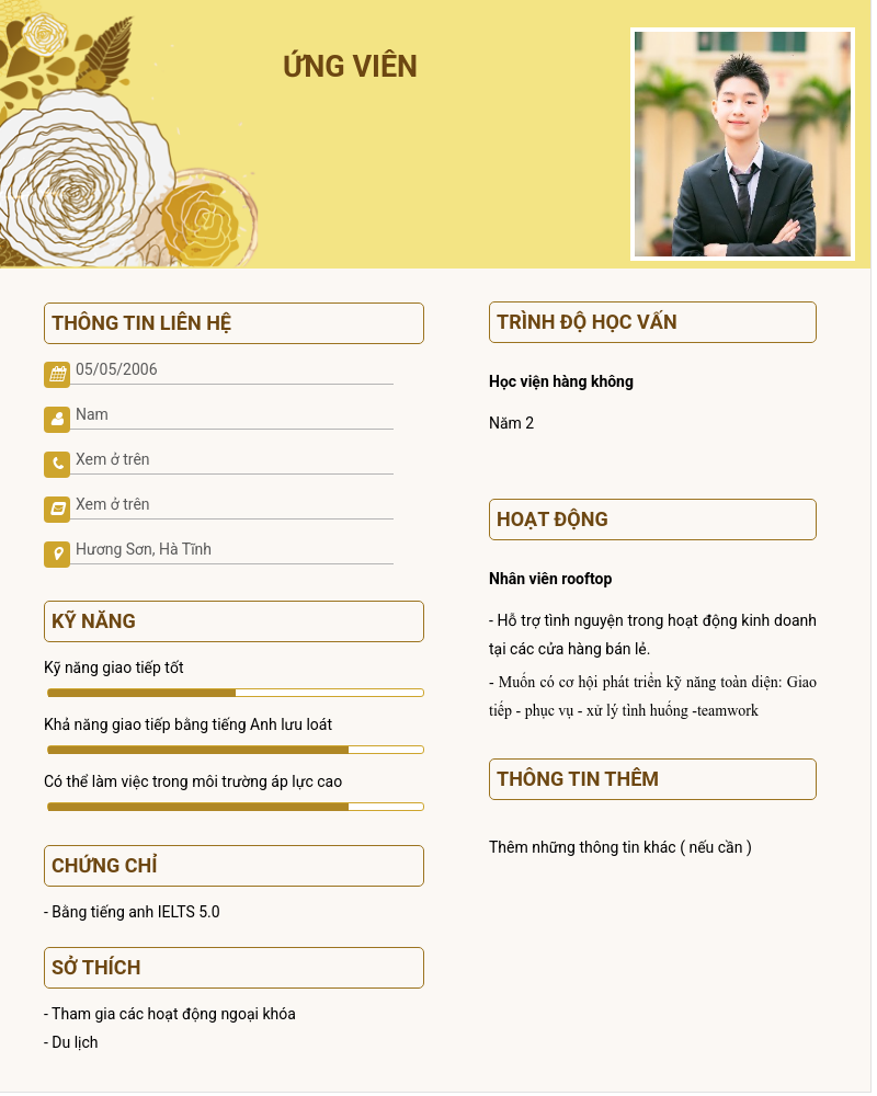 CV ứng viên
