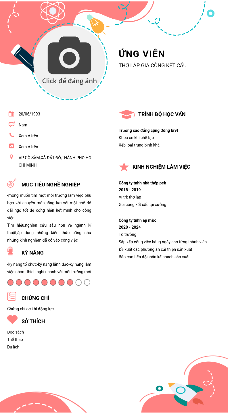 CV ứng viên