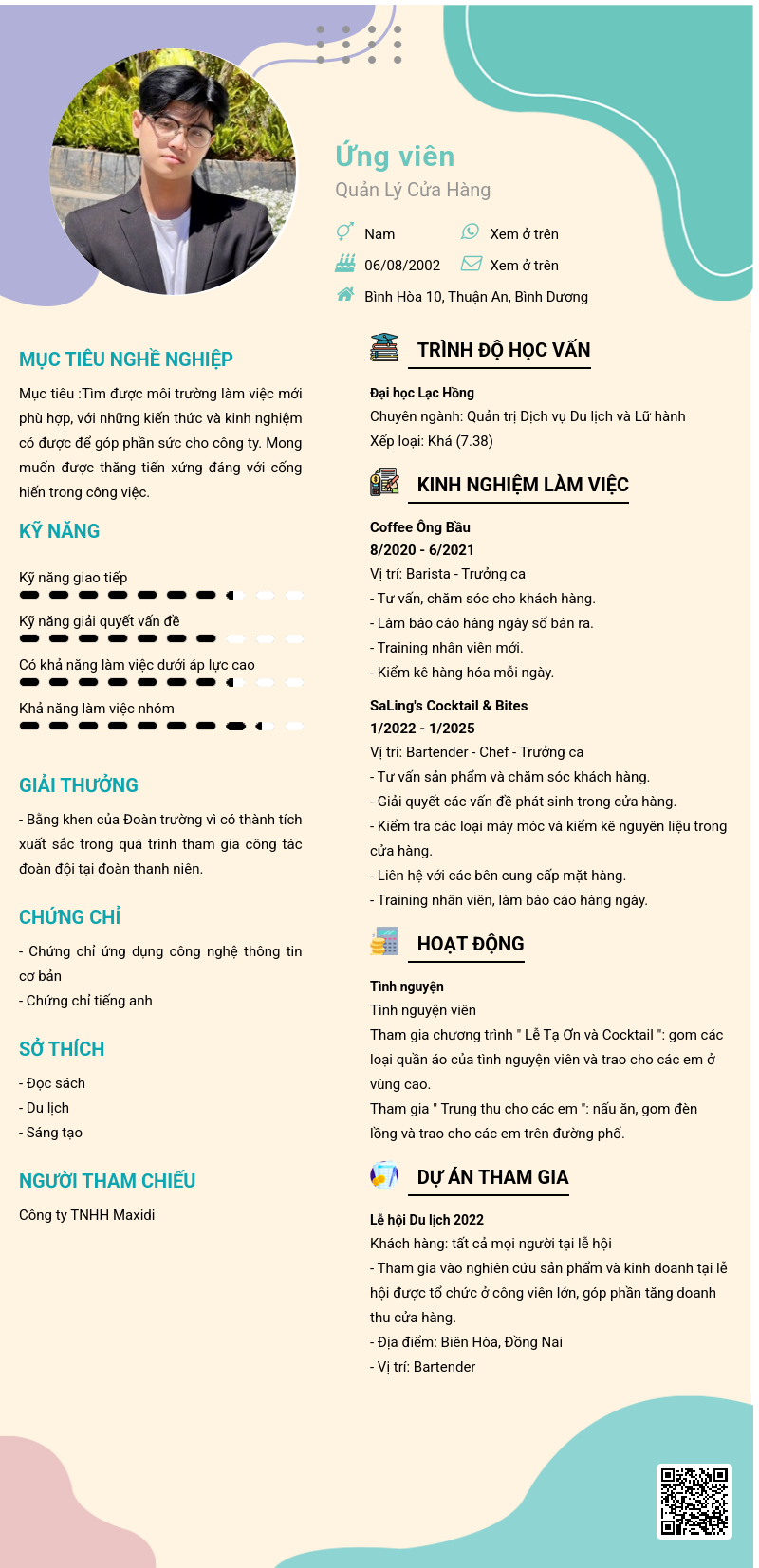 CV ứng viên