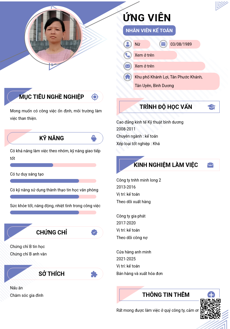 CV ứng viên