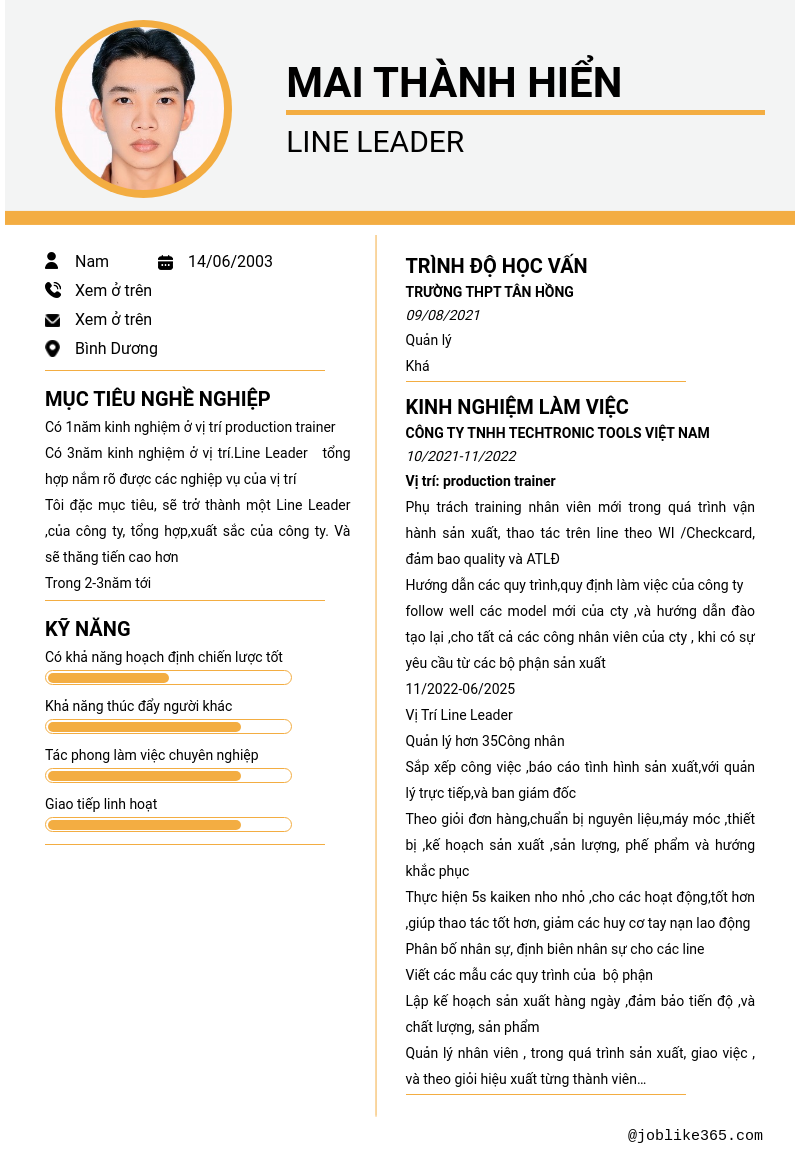 CV ứng viên