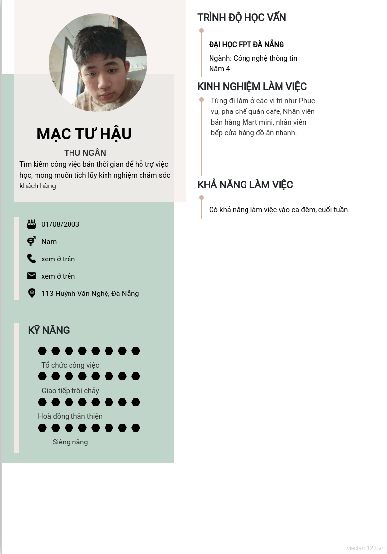 CV ứng viên