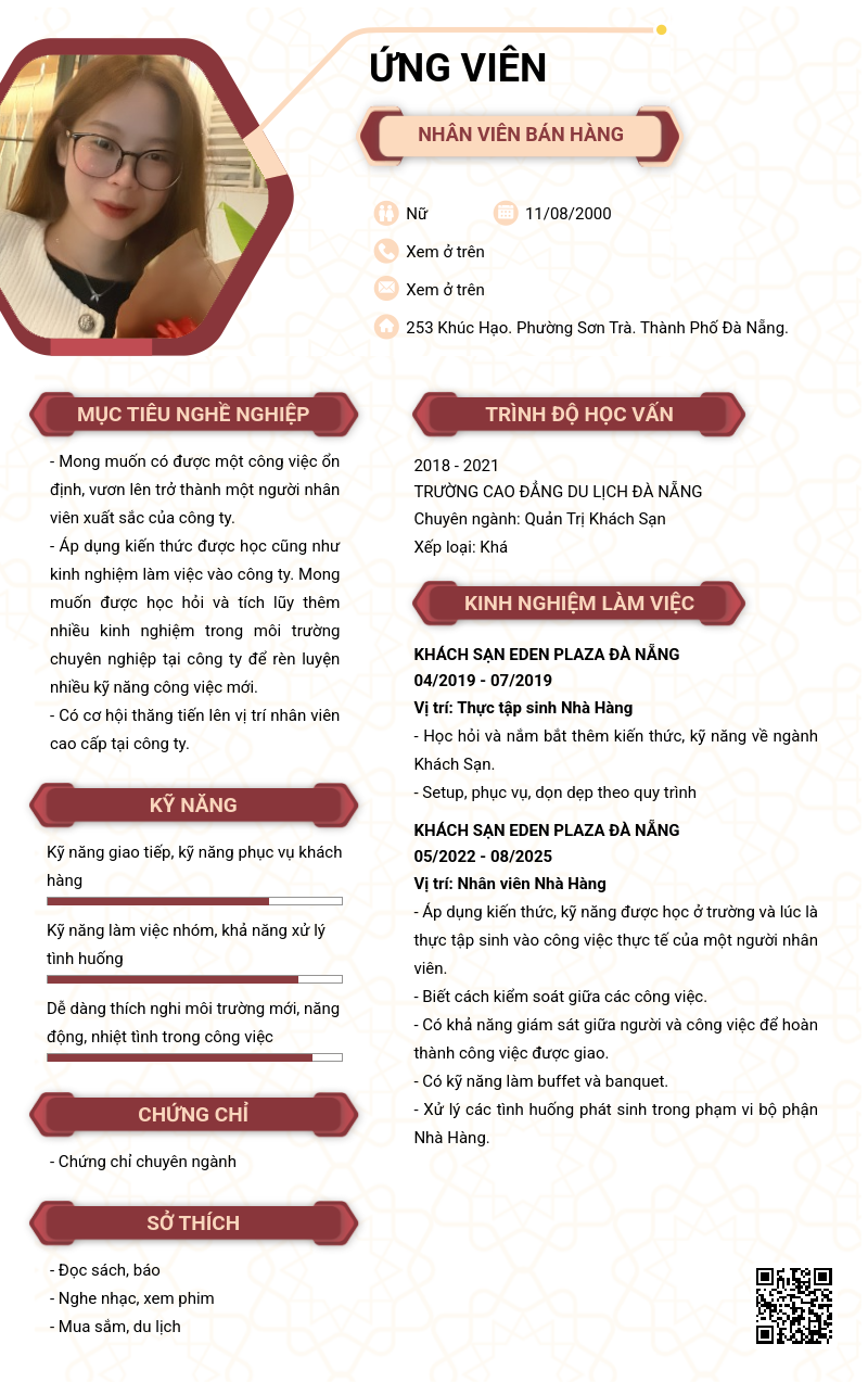 CV ứng viên