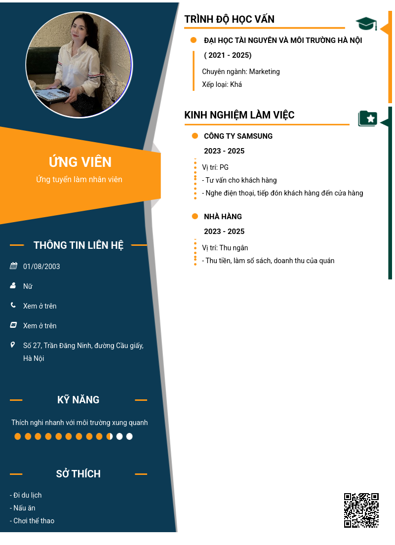 CV ứng viên
