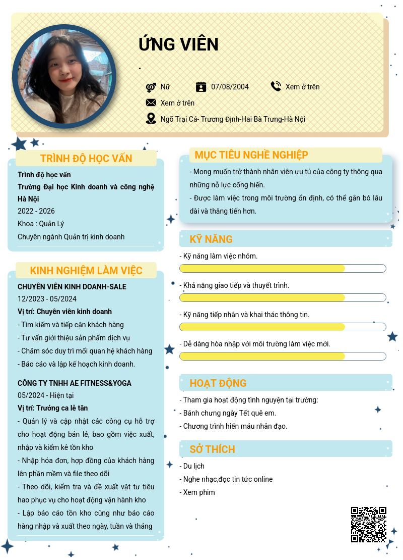 CV ứng viên
