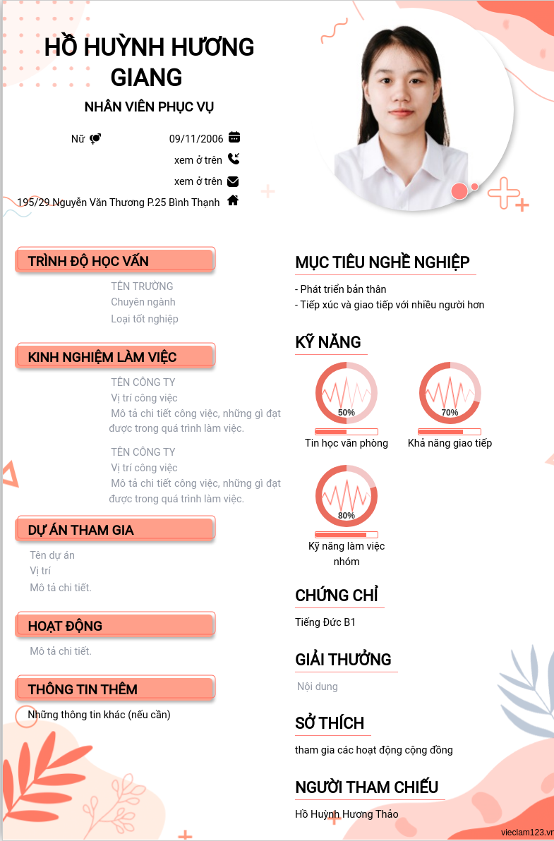 CV ứng viên
